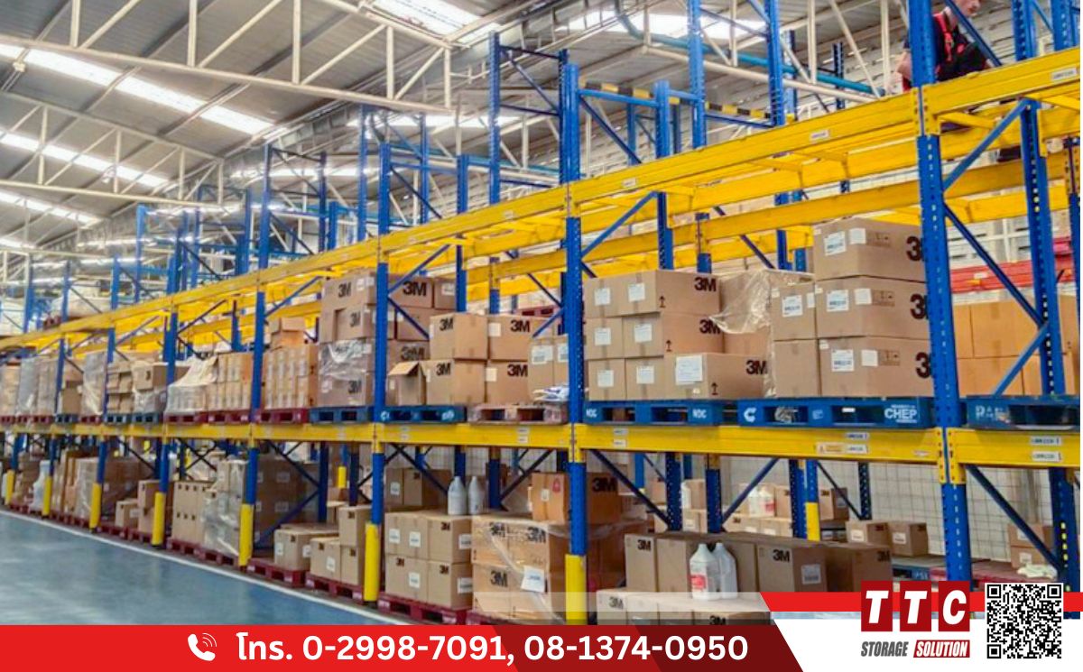 ชั้นแร็ควางสินค้าบนพาเลท Selective pallet racking