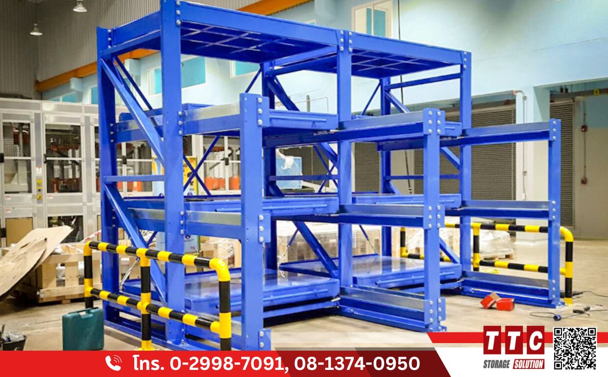 ชั้นแร็คเลื่อนถาดวางเข้าออกได้ Slide racking